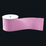 Fuchsia Gingham Grosgrain Ribbon<br><div class="desc">Grosgrain ribbon shown in a country fuchsia and white gingham print. 
Customize this item or buy as is.



stock image</div>