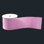 Fuchsia Gingham Grosgrain Ribbon<br><div class="desc">Grosgrain ribbon shown in a country fuchsia and white gingham print. 
Customize this item or buy as is.



stock image</div>