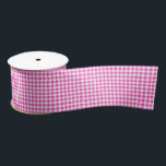 Fuchsia Gingham Satin Ribbon<br><div class="desc">Satin ribbon shown in a country fuchsia and white gingham print. 
Customize this item or buy as is.



stock image</div>