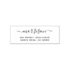 Fuchsia Hand-written Family Name & Return Address