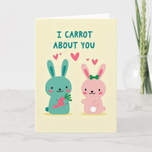 Fuchsia Heart Carrot About You Card