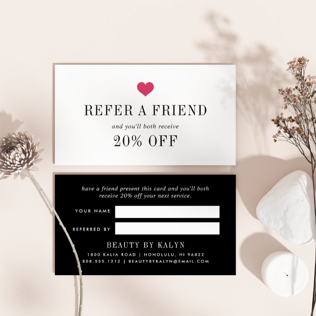 Fuchsia Heart Referral Card (Creator Uploaded)