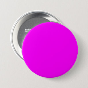 Fuchsia / Hot Pink FF00FF - Option to Add Name 3 Inch Round Button