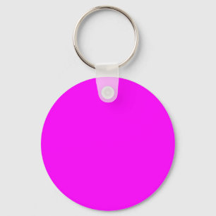 Fuchsia / Hot Pink FF00FF - Option to Add Name Keychain