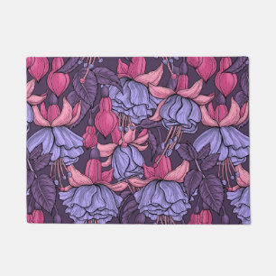 Fuchsia in pink and violet doormat