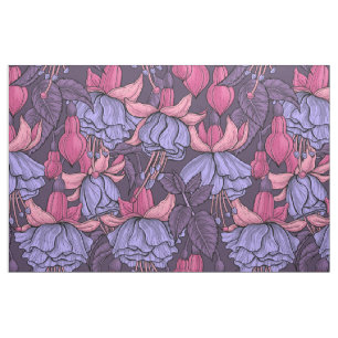 Fuchsia in pink and violet fabric