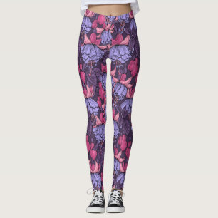 Fuchsia in pink and violet leggings
