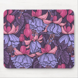 Fuchsia in pink and violet mouse pad