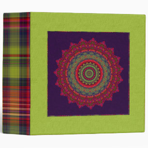 Fuchsia Kaleidoscope Mandala Binder
