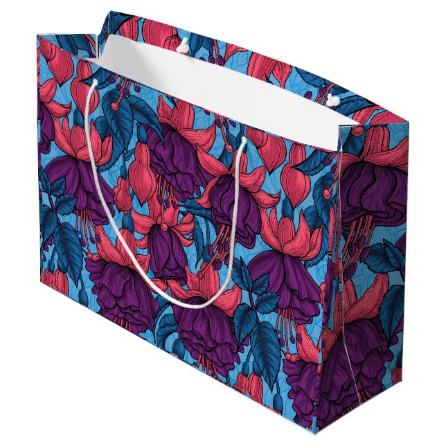 Fuchsia Large Gift Bag (Back Angled)
