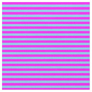 Fuchsia & Light Sky Blue Coloured Pattern Fabric