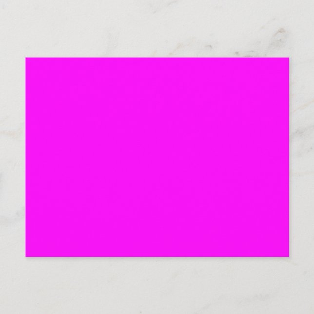 Fuchsia Magenta Pink Solid Trend Colour Background Postcard (Front)