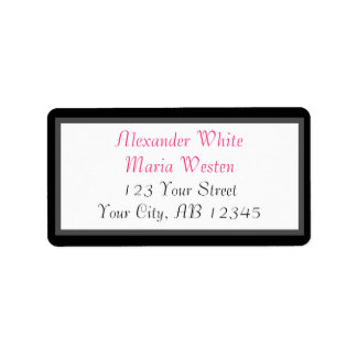 Fuchsia Modern Address Labels