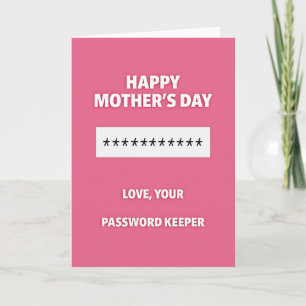 Fuchsia Mothers Day Card