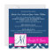 Fuchsia Navy Blue Vintage Damask Invitation 2
