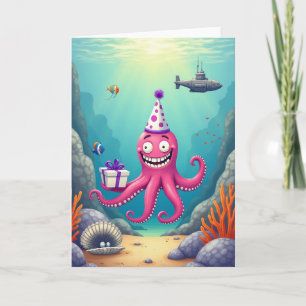 Fuchsia Ocean Birthday Card