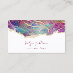 Fuchsia opal design business card
