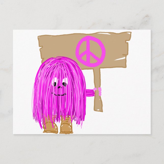 Fuchsia Peace Postcard (Front)