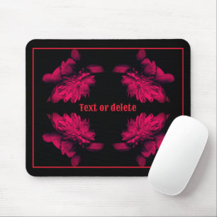 Fuchsia Peony Abstract Floral Art Personalized Mouse Pad
