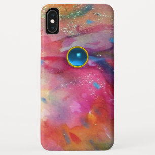 FUCHSIA PINK ABSTRACT Blue Sapphire Gemstone iPhone XS Max Case