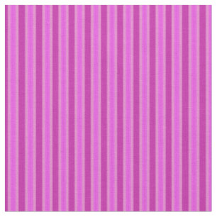 Fuchsia Pink and Neon Pink Stripes Fabric