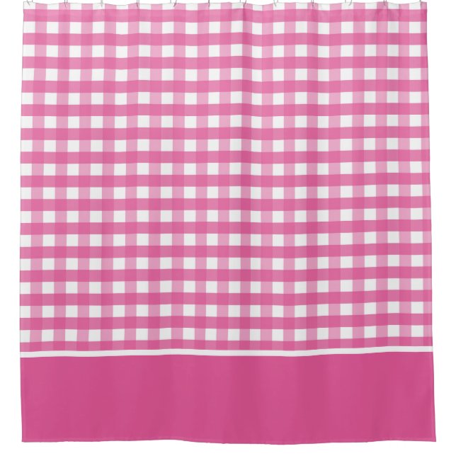Fuchsia Pink and White Gingham Check (Front)