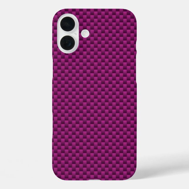Fuchsia Pink Carbon Fibre Automotive Texture Case-Mate iPhone Case (Back)