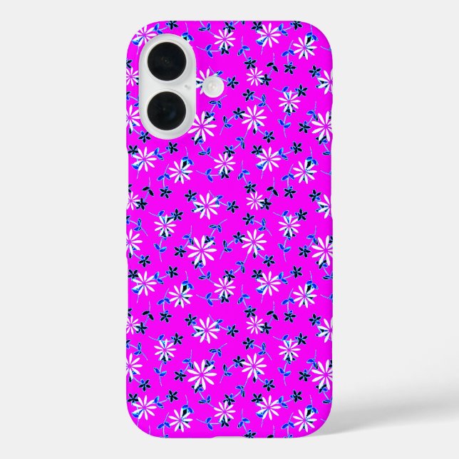Fuchsia Pink Floral Flowers 4Sophia Case-Mate iPhone Case (Back)