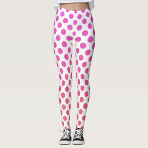 Fuchsia Pink Ombre Dots Leggings