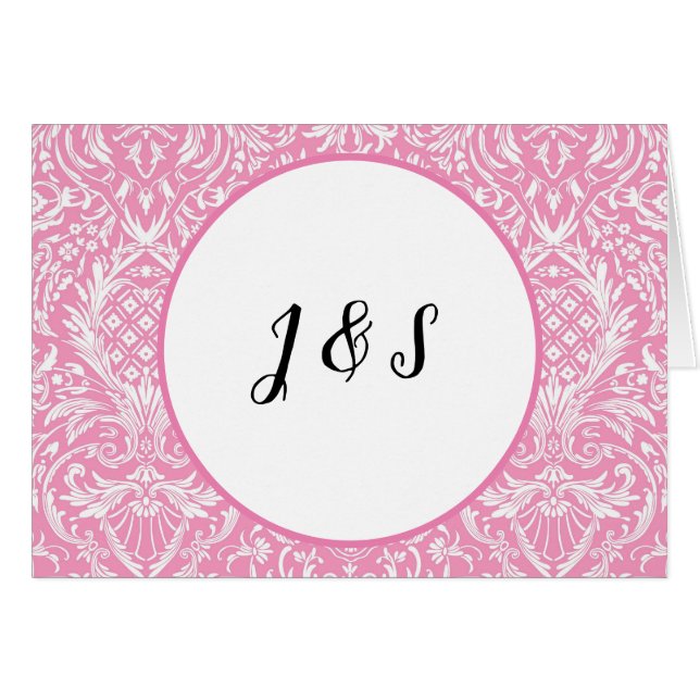 Fuchsia Pink Pineapple Victorian Vintage Damask (Front Horizontal)