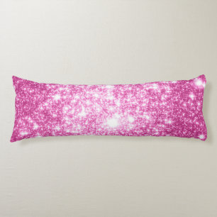 Fuchsia Pink Stars Body Pillow