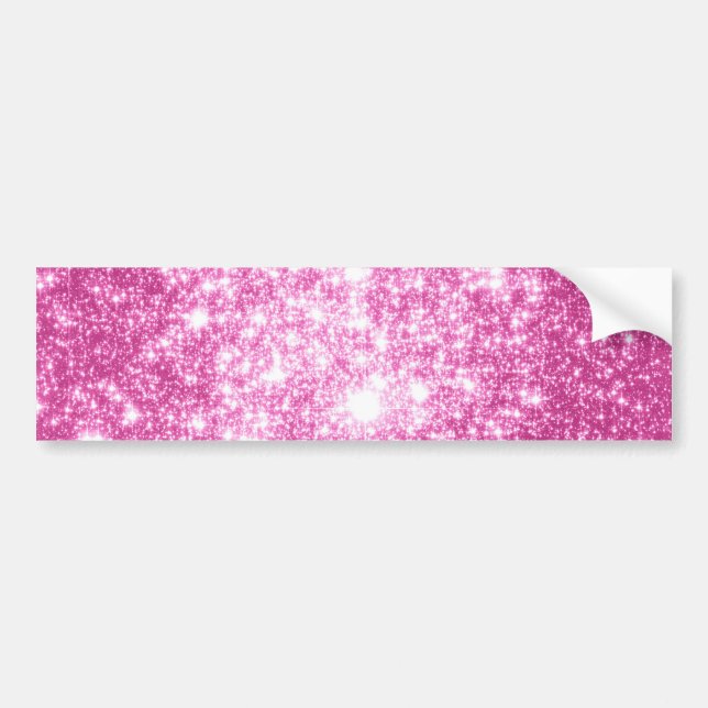 Fuchsia Pink Stars Bumper Sticker (Front)