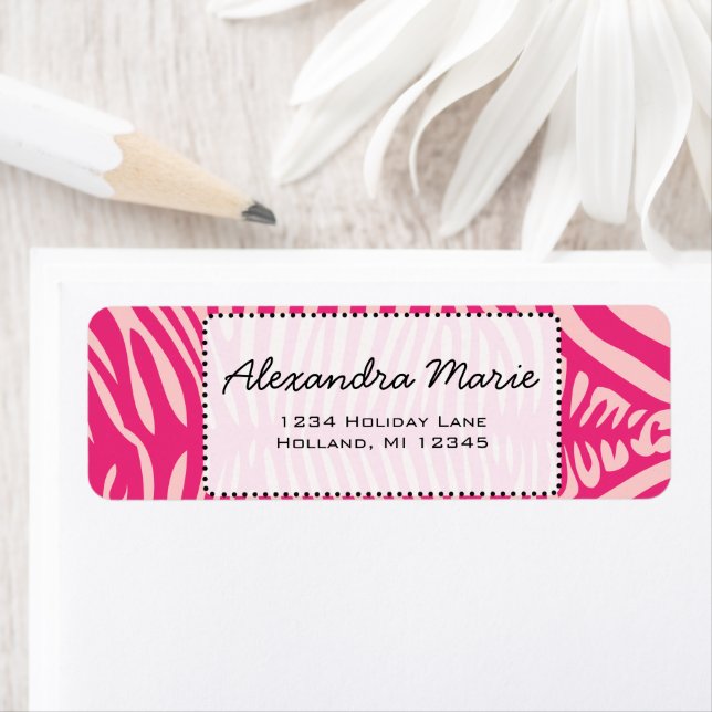 Fuchsia & Pink Zebra Skin Change Background Colour (Insitu)