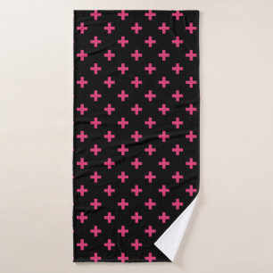 Fuchsia polka croise sur noir