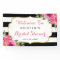 Fuchsia Purple Red Floral Stripes Bridal Shower