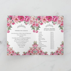 Fuchsia Quinceanera Padrinos Church Events Program