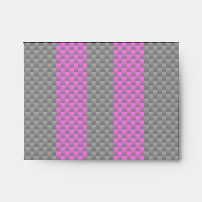 Fuchsia Racing Stripes in Carbon Fibre Style Envelopes (Front)