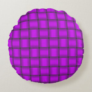 Fuchsia Ribbon Round Pillow