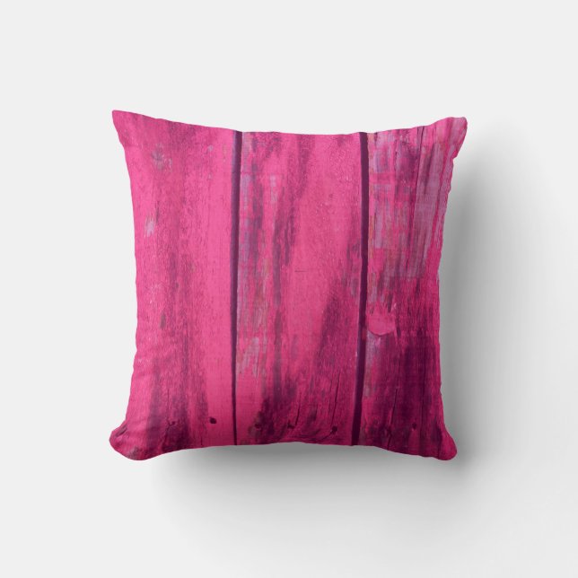 Fuchsia rose coussin couleur unie (Recto)