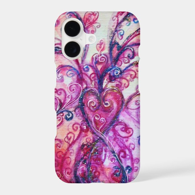 FUCHSIA ROSE FLEURIES BLANCHES AVEC LE COEUR (Verso)