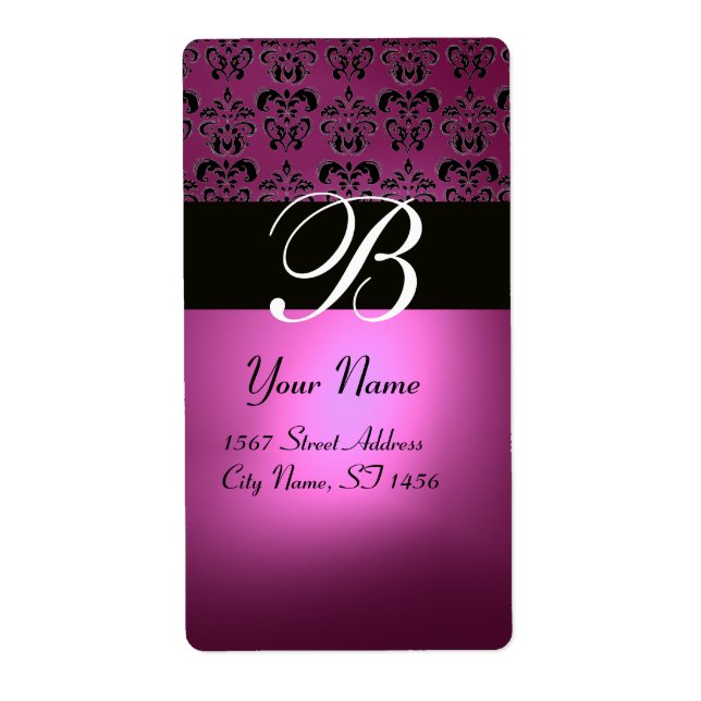 FUCHSIA ROSE NOIR PURPLE AMÉTHYST DOMMASK MONOGRAM (Devant)