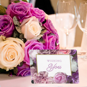 Fuchsia Rose Secret Gardens Birthday Card