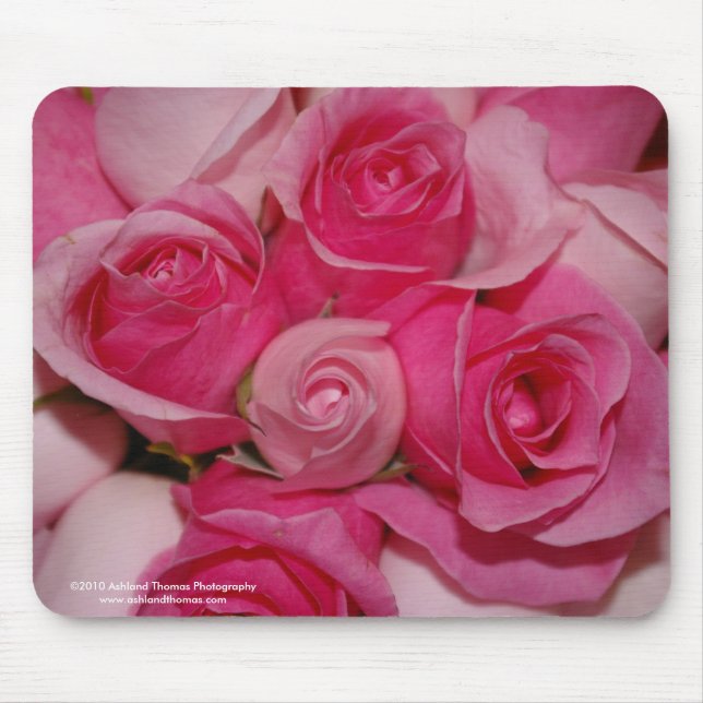 Fuchsia Roses Mouse Pad (Front)