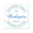 Fuchsia Script Family Name | Round Return Address