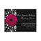 Fuchsia Scroll Gerbera Daisy w/Black and White