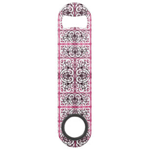 Fuchsia scrollwork pattern bar key