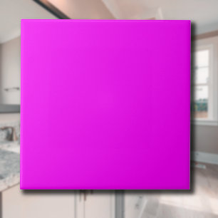Fuchsia Solid Colour Classic Elegant Tile