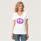 Fuchsia Splat Painted Peace Sign ~ Long Sleeve Tee
