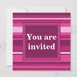 Fuchsia stripes invitation