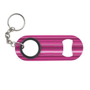 Fuchsia stripes mini bottle opener